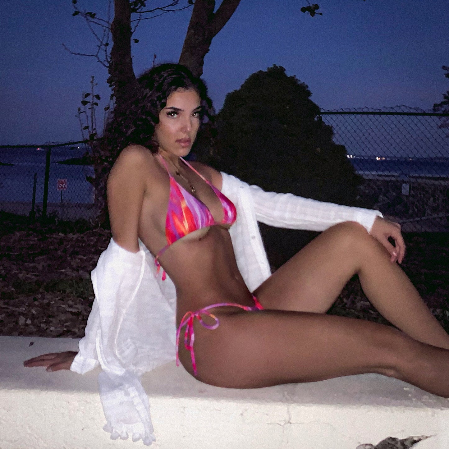 Classic Triangle Top in Pink Melt